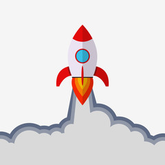Rocket launch. Startup concept