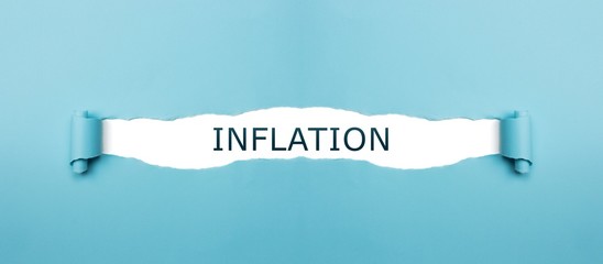 Inflation auf gerissenen Papier