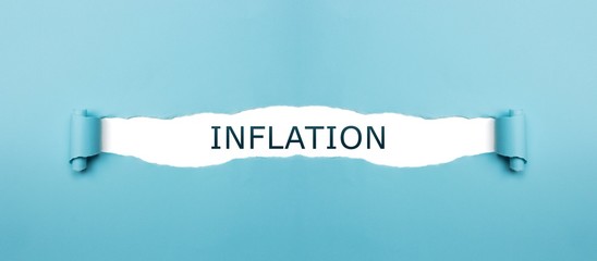 Inflation auf gerissenen Papier