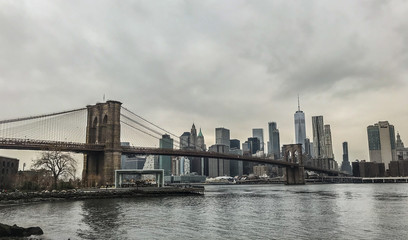 Fototapeta na wymiar NYC Brooklyn Bridge