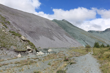 Mountains in the gorge of Yarlu, Altai, Russia