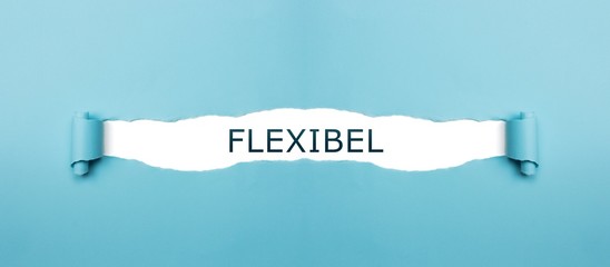 Flexibel auf gerissenen Papier