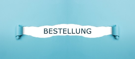 Bestellung auf gerissenen Papier