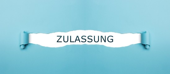 Zulassung auf gerissenen Papier