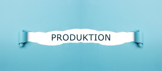 Produktion auf gerissenen Papier