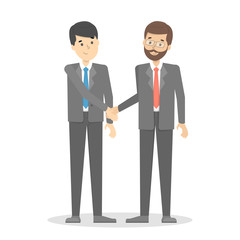 Businessmen shaking hands as a sign of agreemen