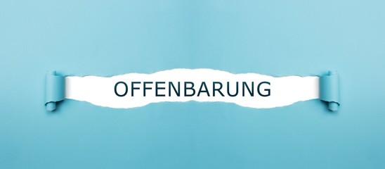 Offenbarung auf gerissenen Papier
