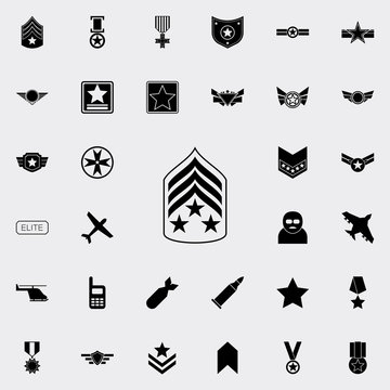 military epaulettes icon. Army icons universal set for web and mobile