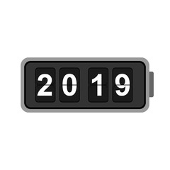 Flip clock 2019 year