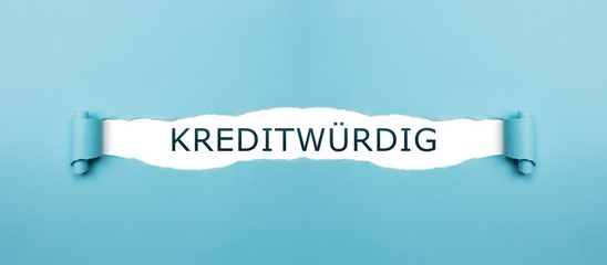 Kreditwürdig auf gerissenen Papier
