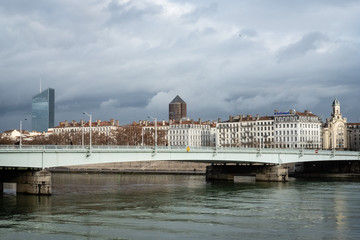 Vue de Lyon avec le pont de la Guilloti&egrave;re