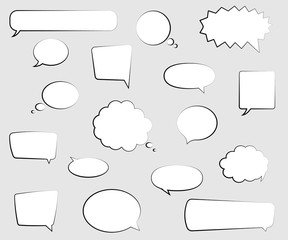 Obraz premium Speech bubbles set flat style