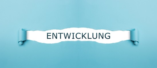 Entwicklung auf gerissenen Papier