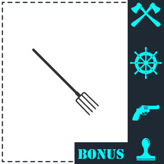 Pitchfork icon flat