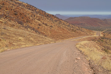 Am Grootbergpass in Namibia 