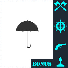 Umbrella icon flat