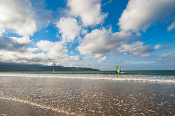 Wind surfing on the west coast of Ireland