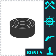 Tin can icon flat