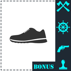 Sneakers icon flat