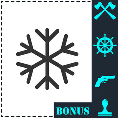 Snowflake icon flat
