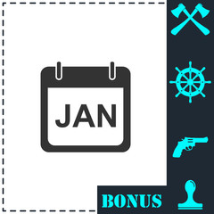 Calendar icon flat