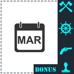 Calendar icon flat