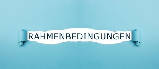 Rahmenbedingungen auf gerissenen Papier