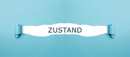 Zustand auf gerissenen Papier