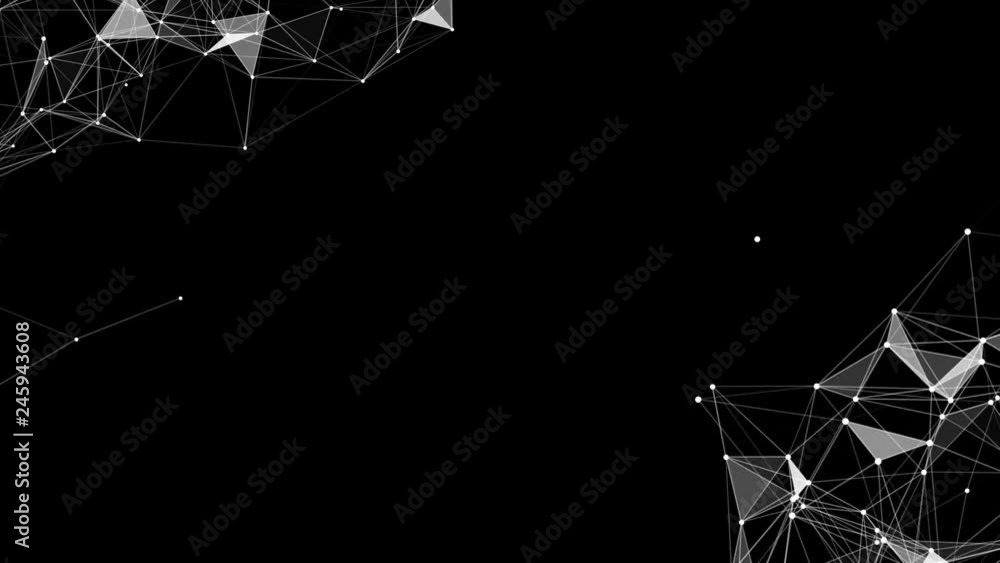 Poster аbstract geometrical background with moving lines and dots. looping cg animation.