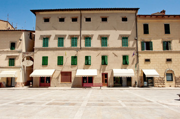 Cetona main square, Tuscany, Italy