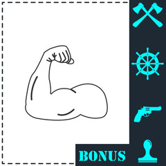 Strong icon flat