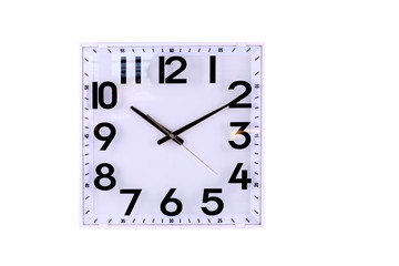 analog clock isolated on white background