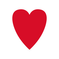 Heart red flat icon vector illustration