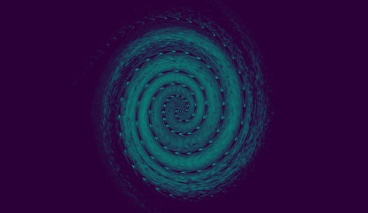 Hypnosis swirl psychedelic art . Graphic trendy syntwave swirl background.