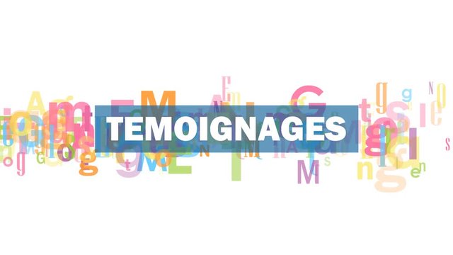 Typographie cin&eacute;tique TEMOIGNAGES