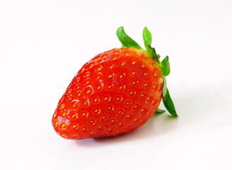 Fresh strawberry isolated on a white background, healthy lifestyle 