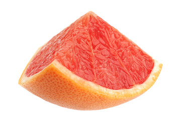 Grapefruit closeup on white