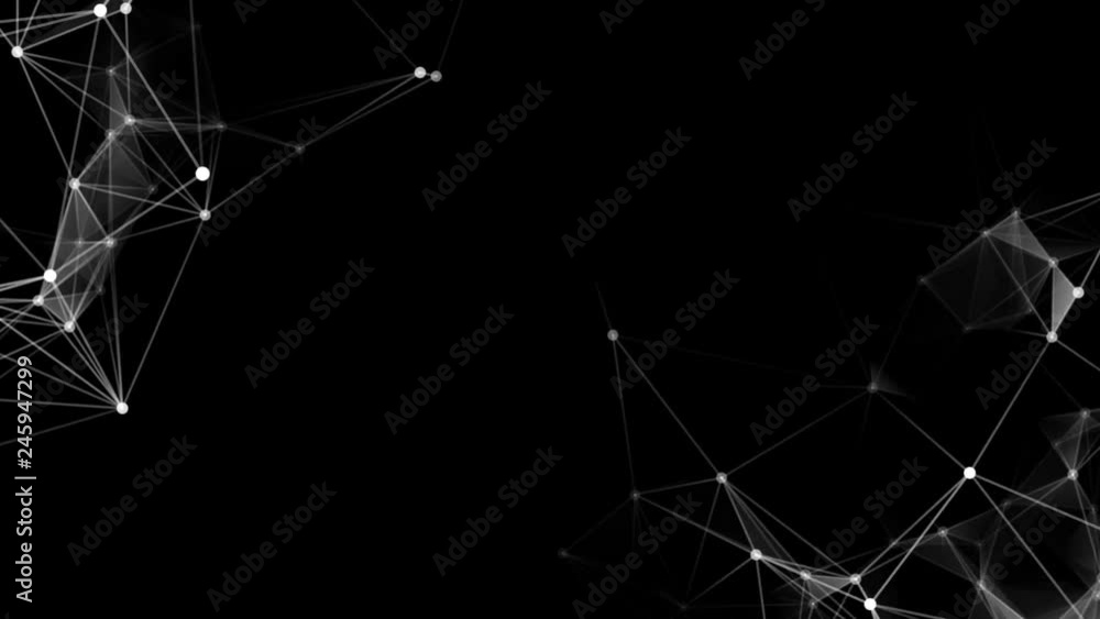 Poster particle coupling. abstract digital background. . seamless loop.