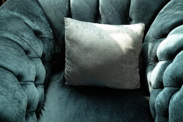 pillows on sofa