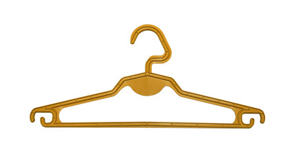 yellow hanger for different clothes