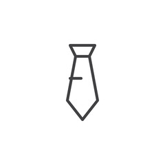 Necktie line icon. linear style sign for mobile concept and web design. Elegant Tie outline vector icon. Dress code symbol, logo illustration. Pixel perfect vector graphics