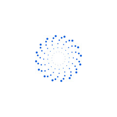 Abstract Halftone Dots Logo