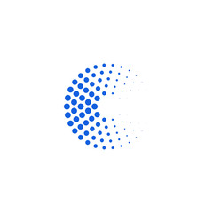 Abstract Halftone Dots Logo