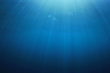 Underwater blue background in sea 