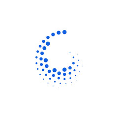 Abstract Halftone Dots Logo