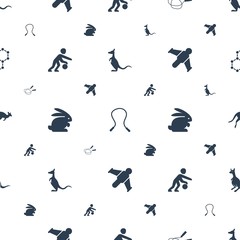 jump icons pattern seamless white background