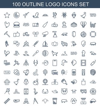 100 logo icons