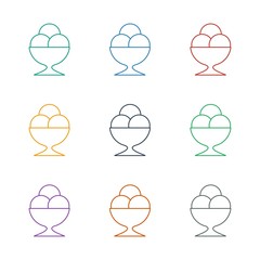 ice cream ball icon white background