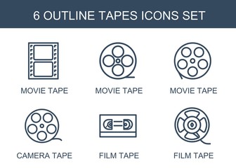 6 tapes icons