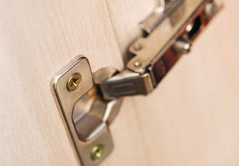 closeup wood screw of furniture